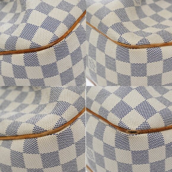 LOUIS VUITTON Siracusa PM Shoulder Bag Damier Azur Leather White - Picture 7 of 15